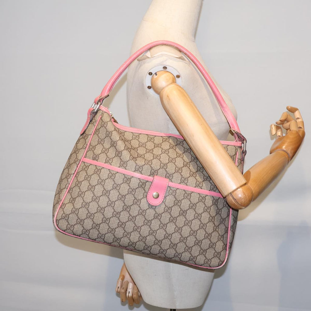GUCCI GG Supreme Shoulder Bag PVC Beige 189898 ac2964
