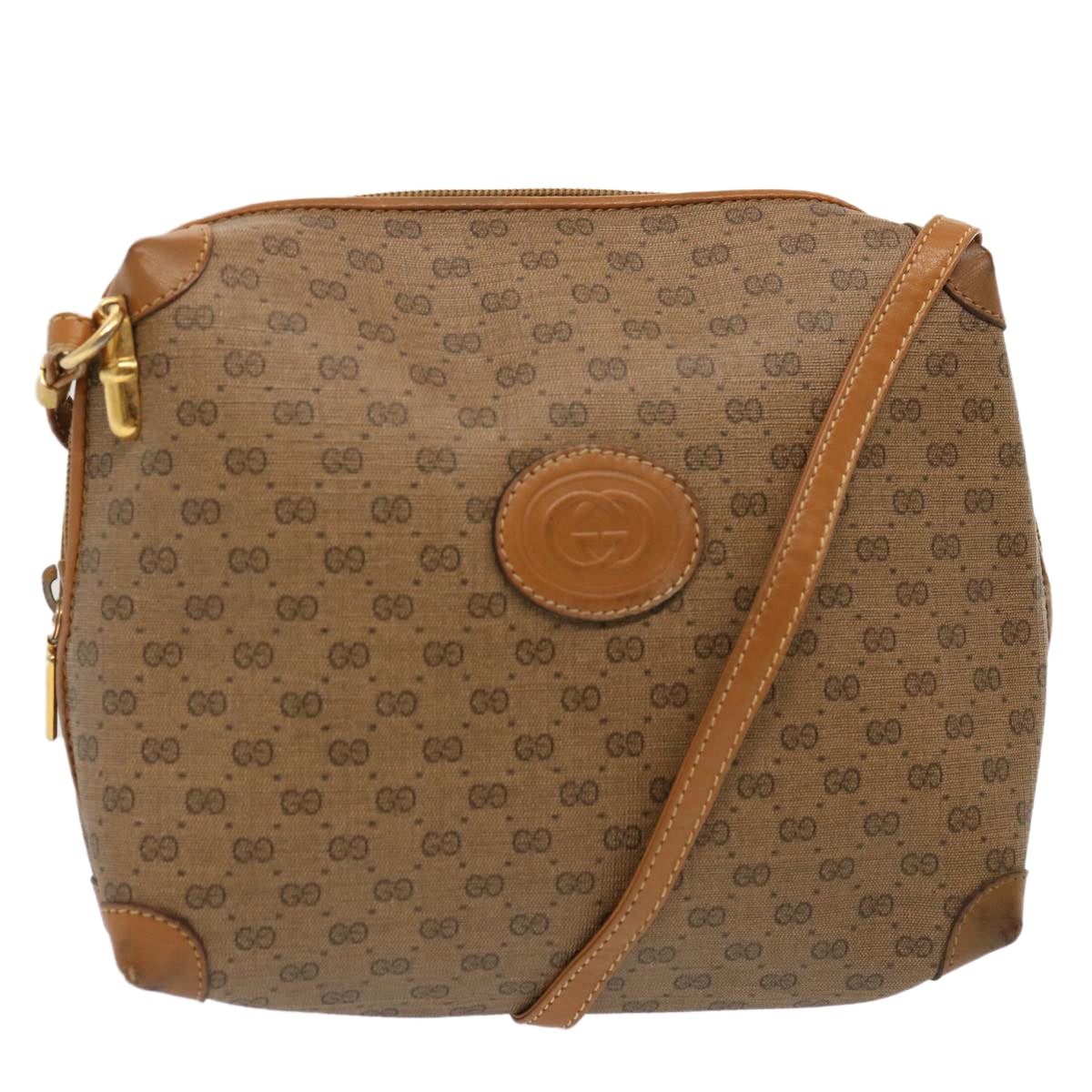 GUCCI Micro GG Supreme Shoulder Bag PVC Beige 007 104 4916 ac2966