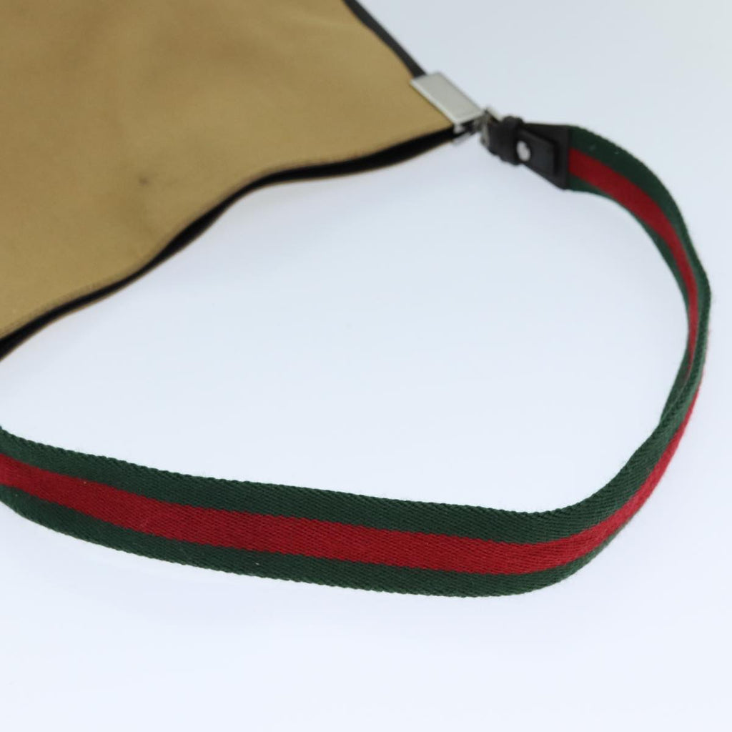 GUCCI Web Sherry Line Shoulder Bag Canvas Beige Green 001 4321 2684 ac2967