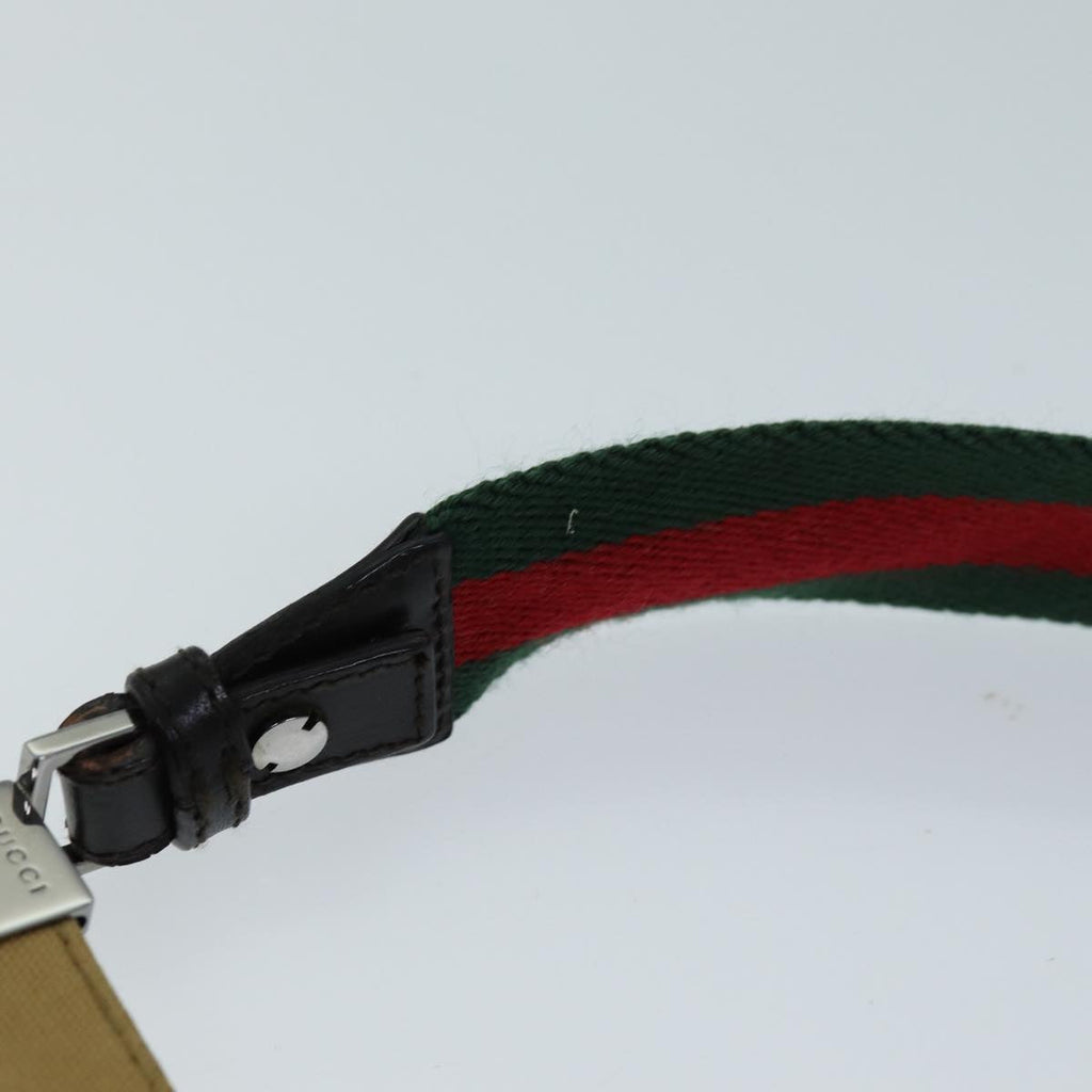GUCCI Web Sherry Line Shoulder Bag Canvas Beige Green 001 4321 2684 ac2967