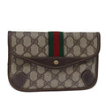 GUCCI GG Supreme Web Sherry Line Pouch PVC Beige Red 014 89 5205 ac2968