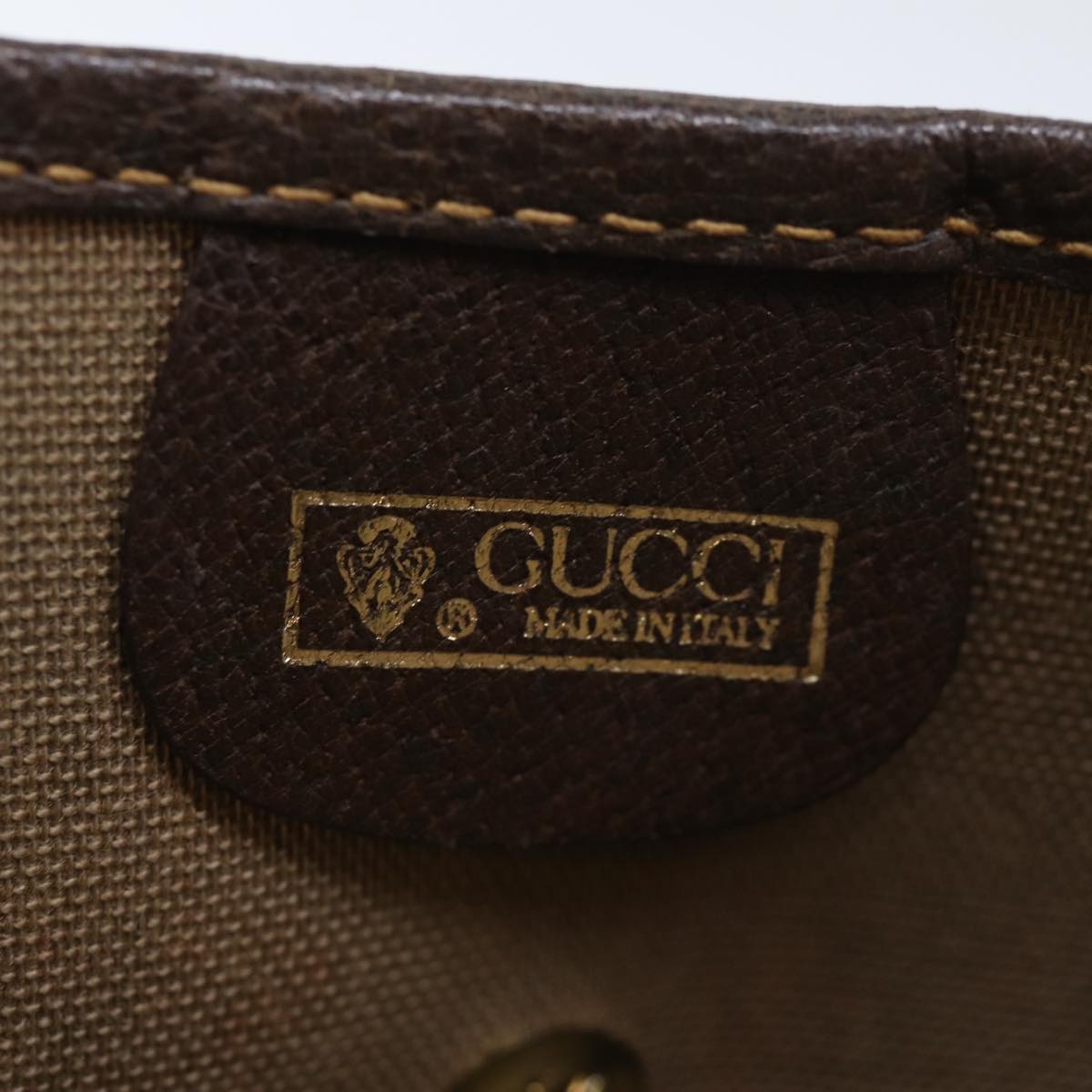 GUCCI GG Supreme Web Sherry Line Pouch PVC Beige Red 014 89 5205 ac2968