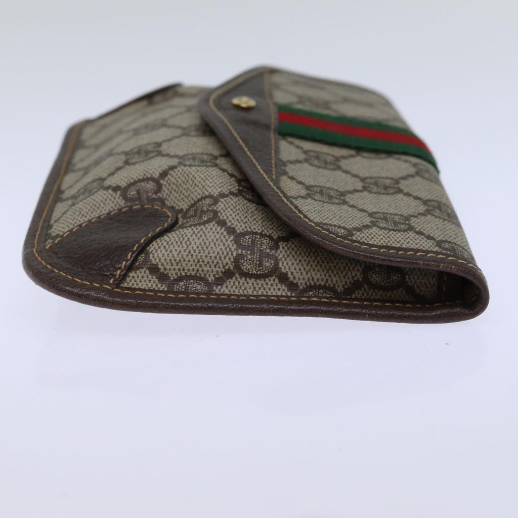 GUCCI GG Supreme Web Sherry Line Pouch PVC Beige Red 014 89 5205 ac2968