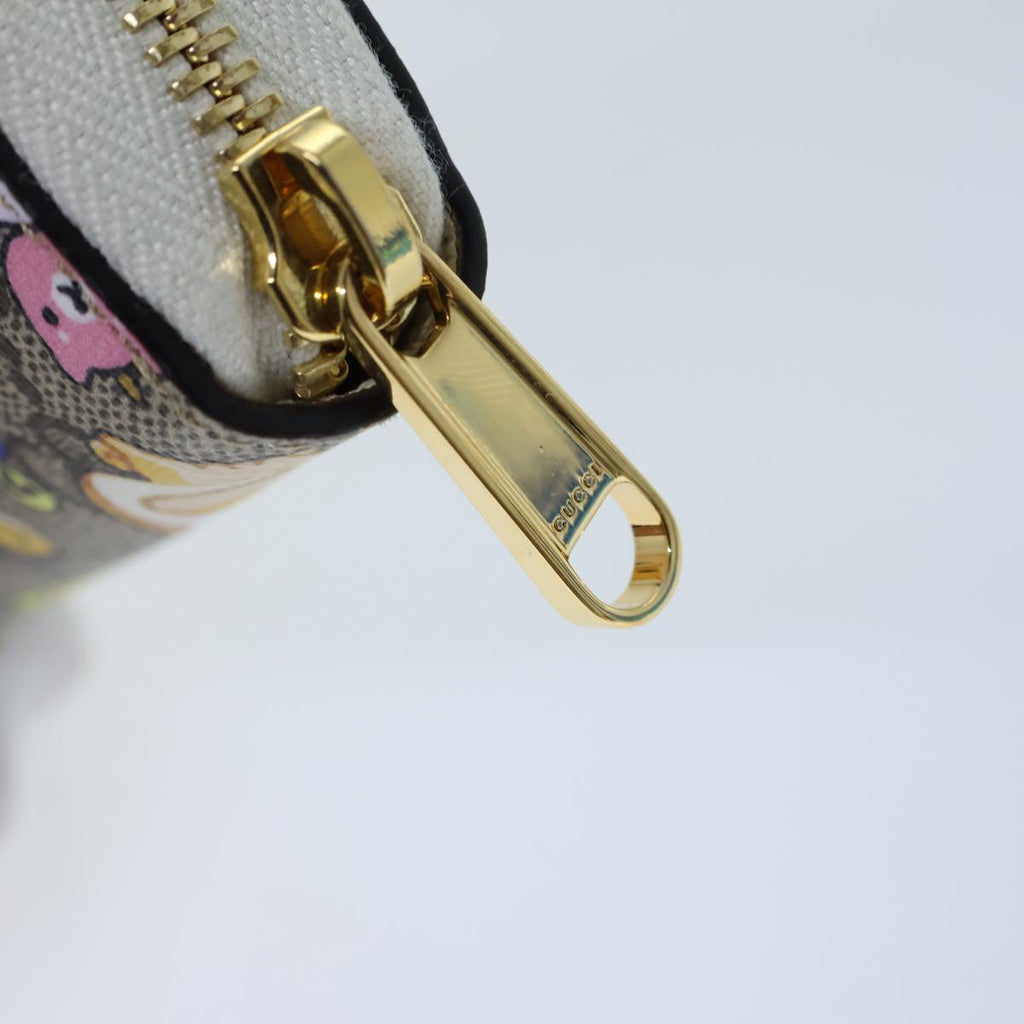 GUCCI GG Supreme Animal Long Wallet PVC Beige 736772 ac2977A