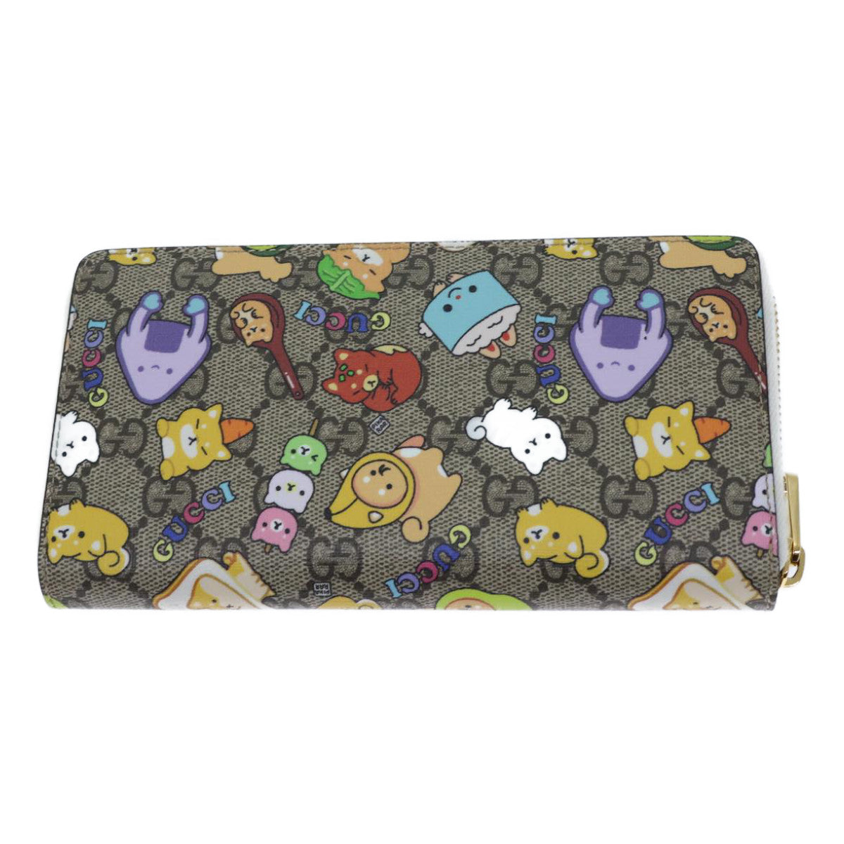 GUCCI GG Supreme Animal Long Wallet PVC Beige 736772 ac2977A
