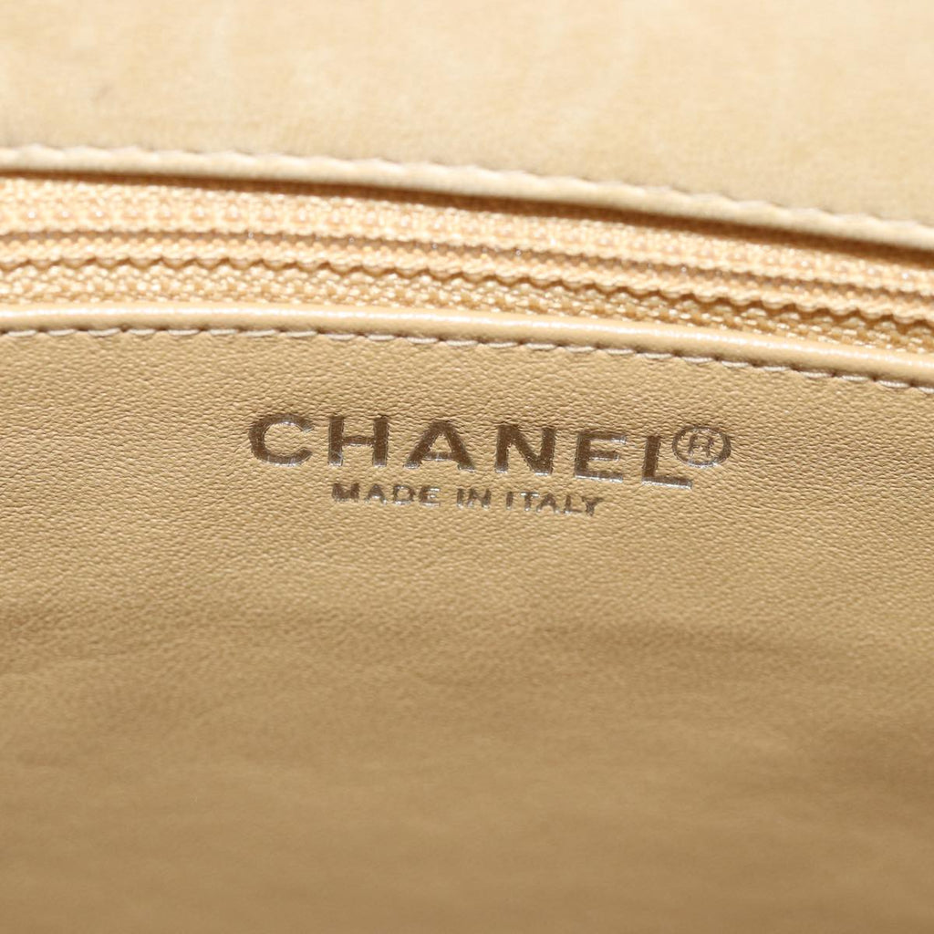CHANEL Choco Bar Hand Bag Enamel Yellow CC ac2997