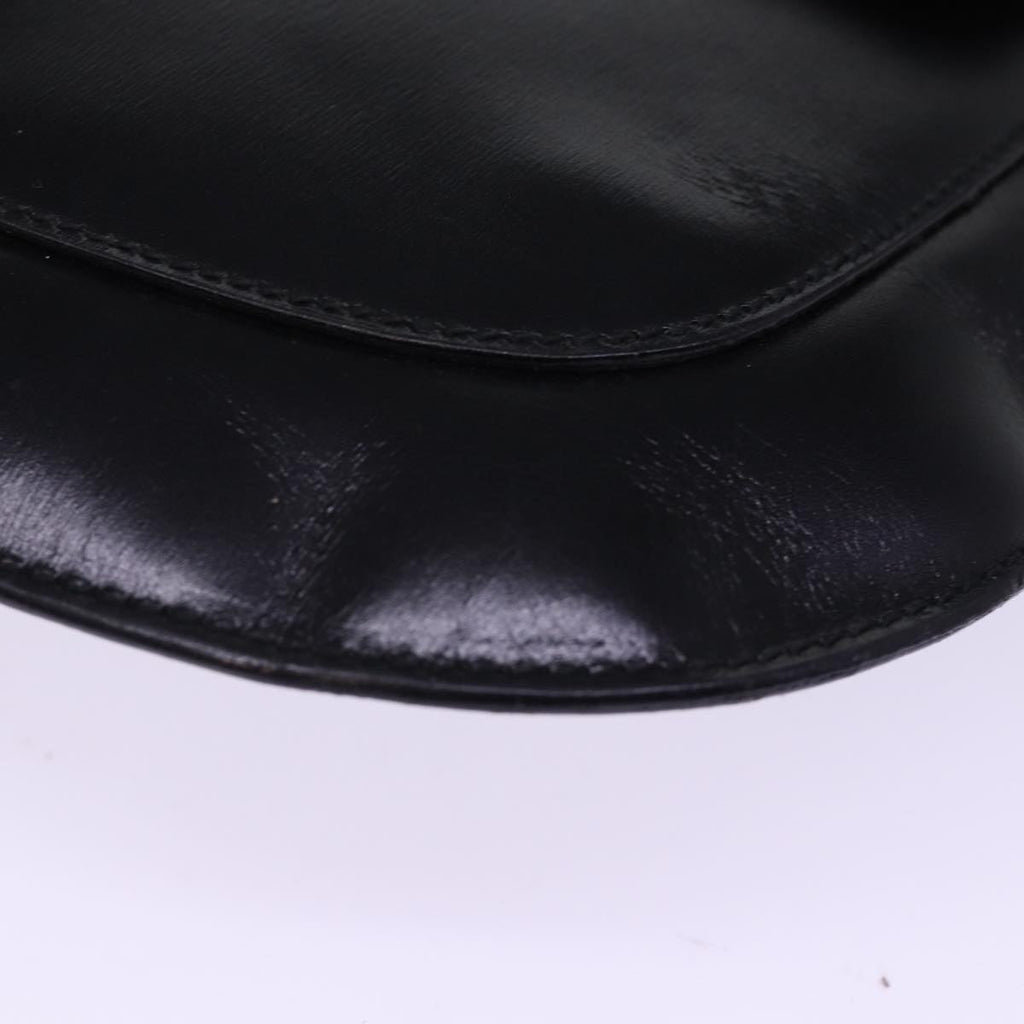 GUCCI Shoulder Bag Leather Black ac3022