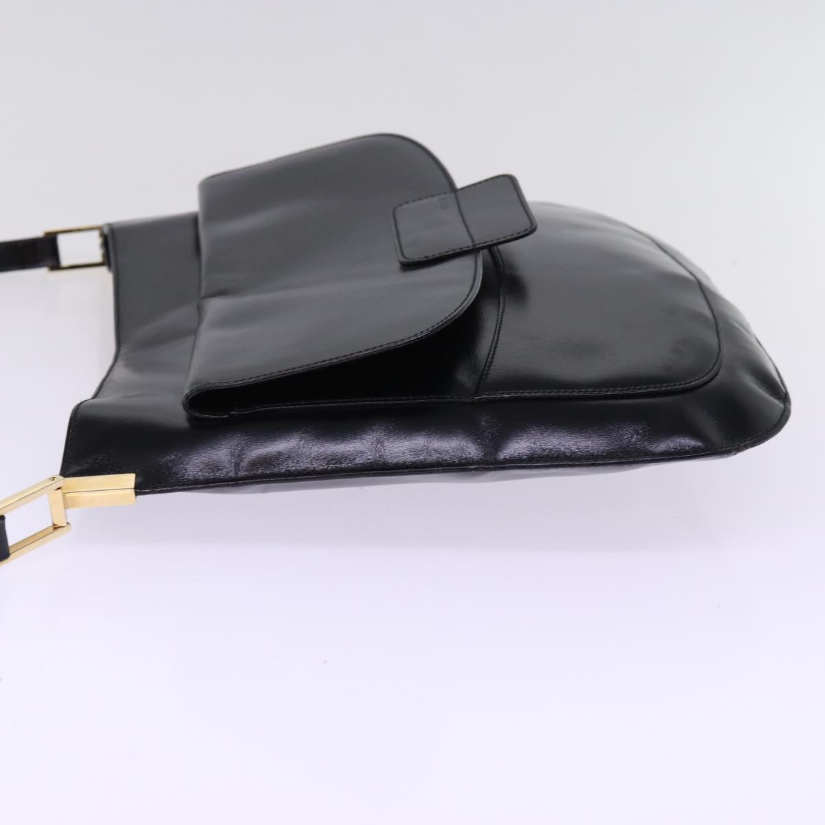 GUCCI Shoulder Bag Leather Black ac3022