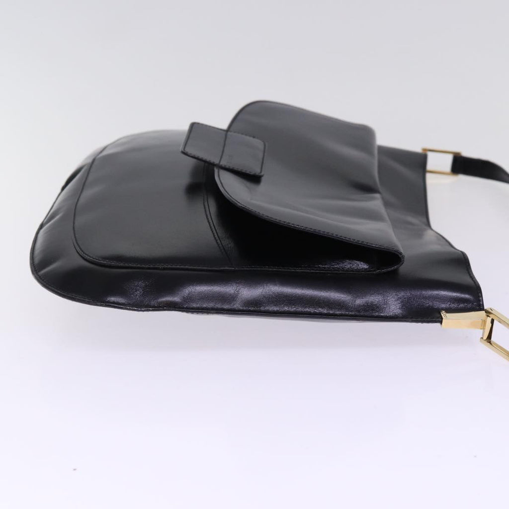 GUCCI Shoulder Bag Leather Black ac3022