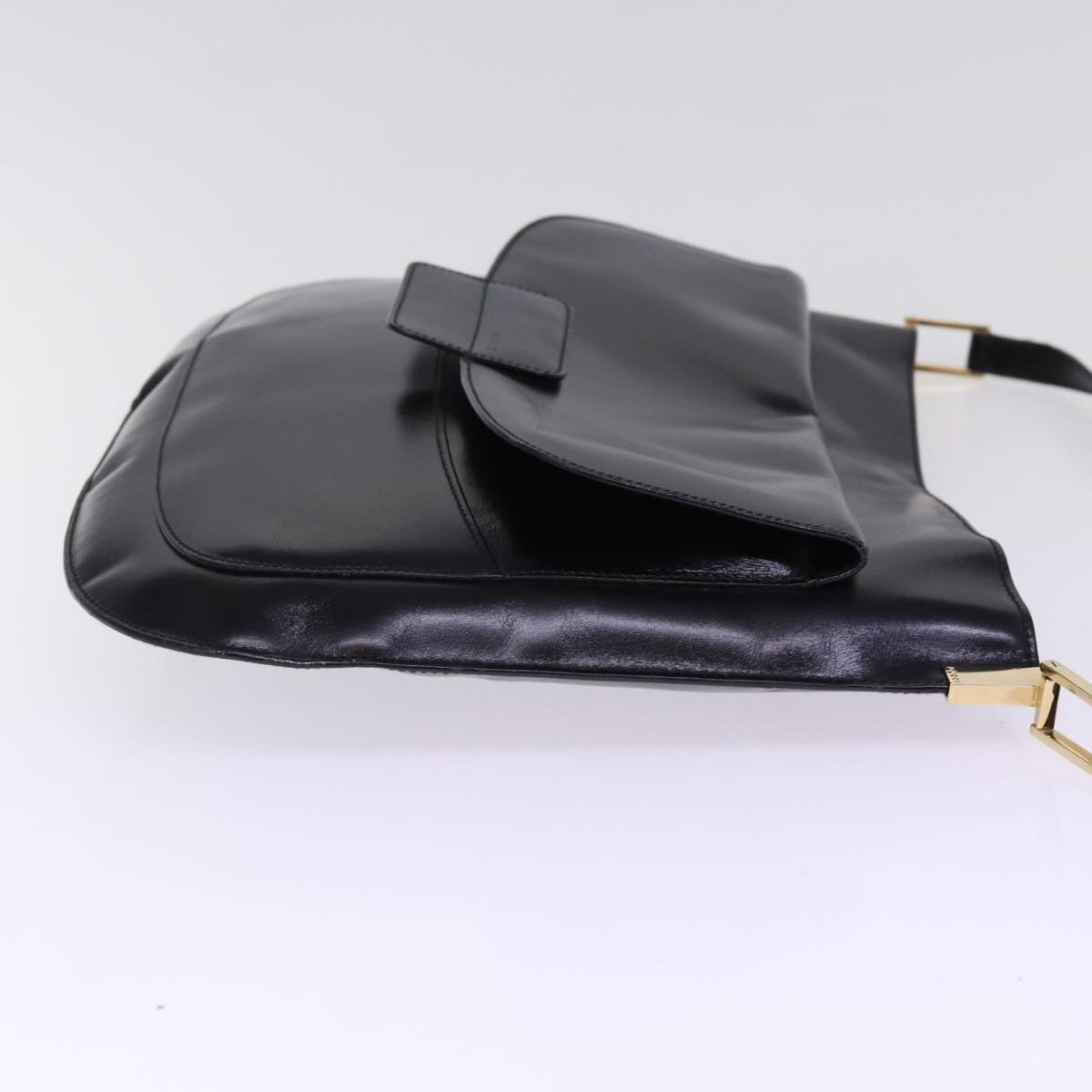 GUCCI Shoulder Bag Leather Black ac3022