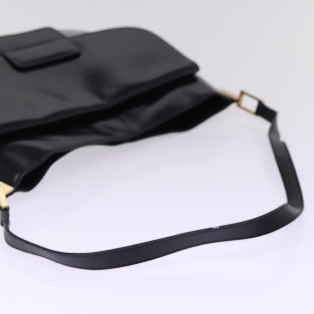GUCCI Shoulder Bag Leather Black ac3022
