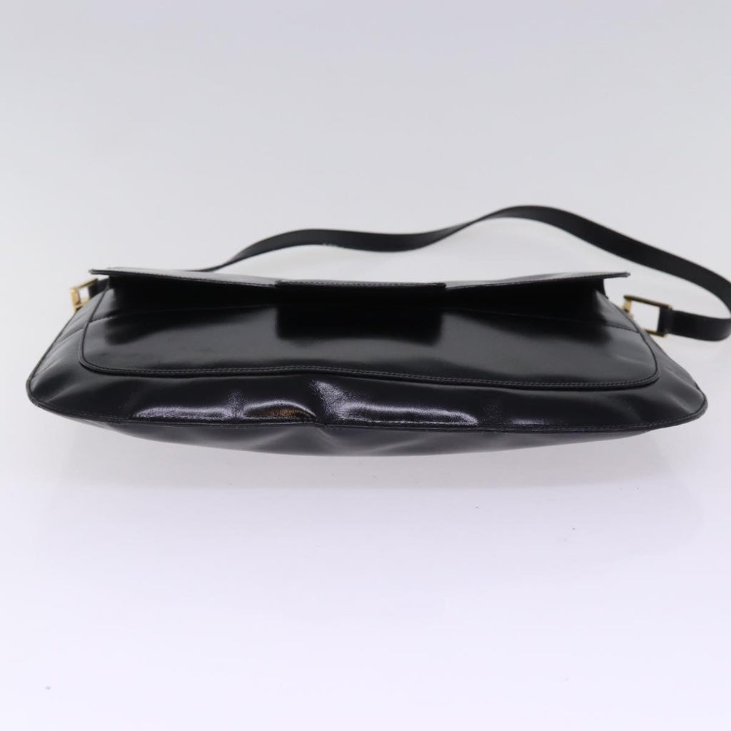 GUCCI Shoulder Bag Leather Black ac3022