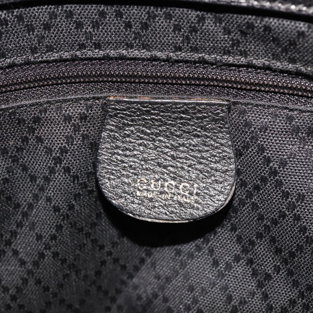 GUCCI Bamboo Hand Bag Suede 2way Black 000 122 0316 ac3043