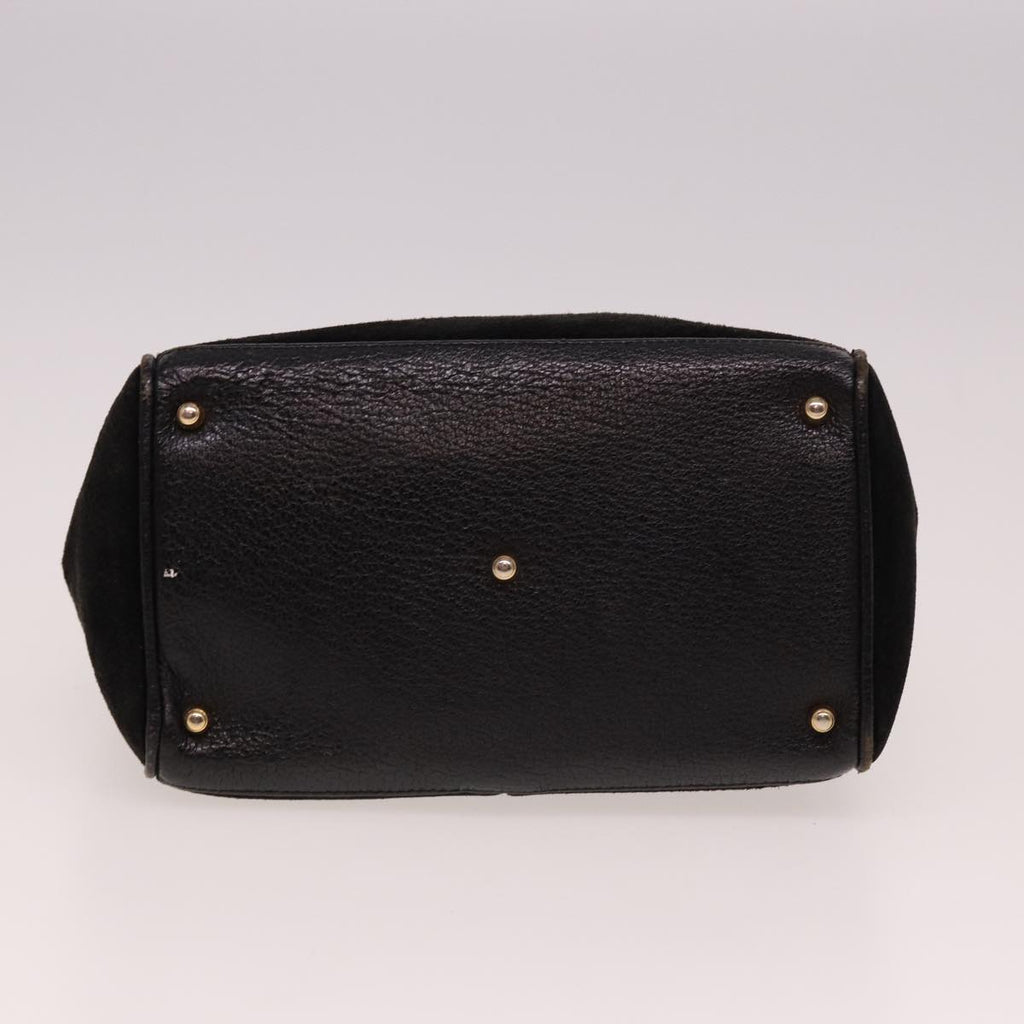 GUCCI Bamboo Hand Bag Suede 2way Black 000 122 0316 ac3043