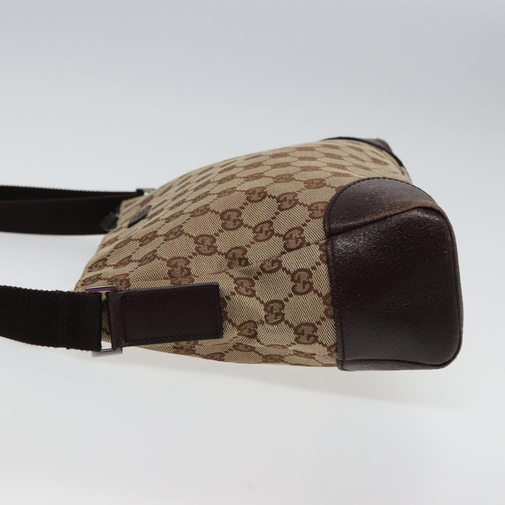 GUCCI GG Canvas Shoulder Bag Beige 114273 ac3058