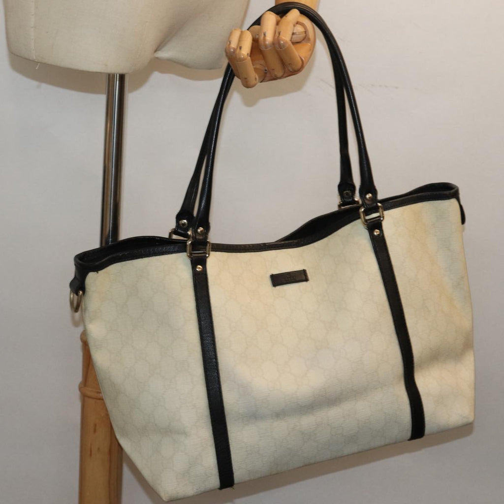 GUCCI GG Supreme Tote Bag PVC White 197953 ac3059