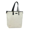 GUCCI GG Supreme Tote Bag PVC Leather White Black 189896 ac3087