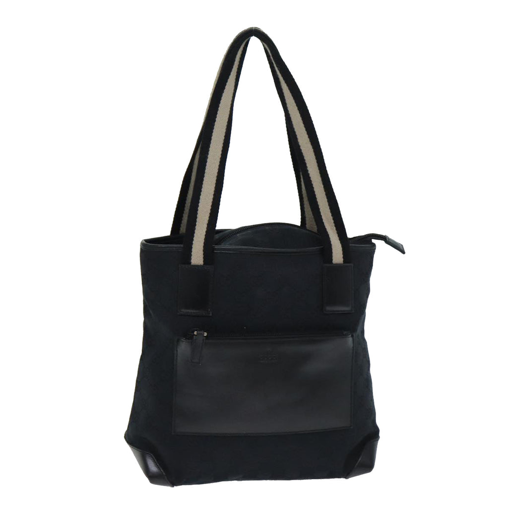 GUCCI GG Canvas Tote Bag Black 019 0402 ac3090