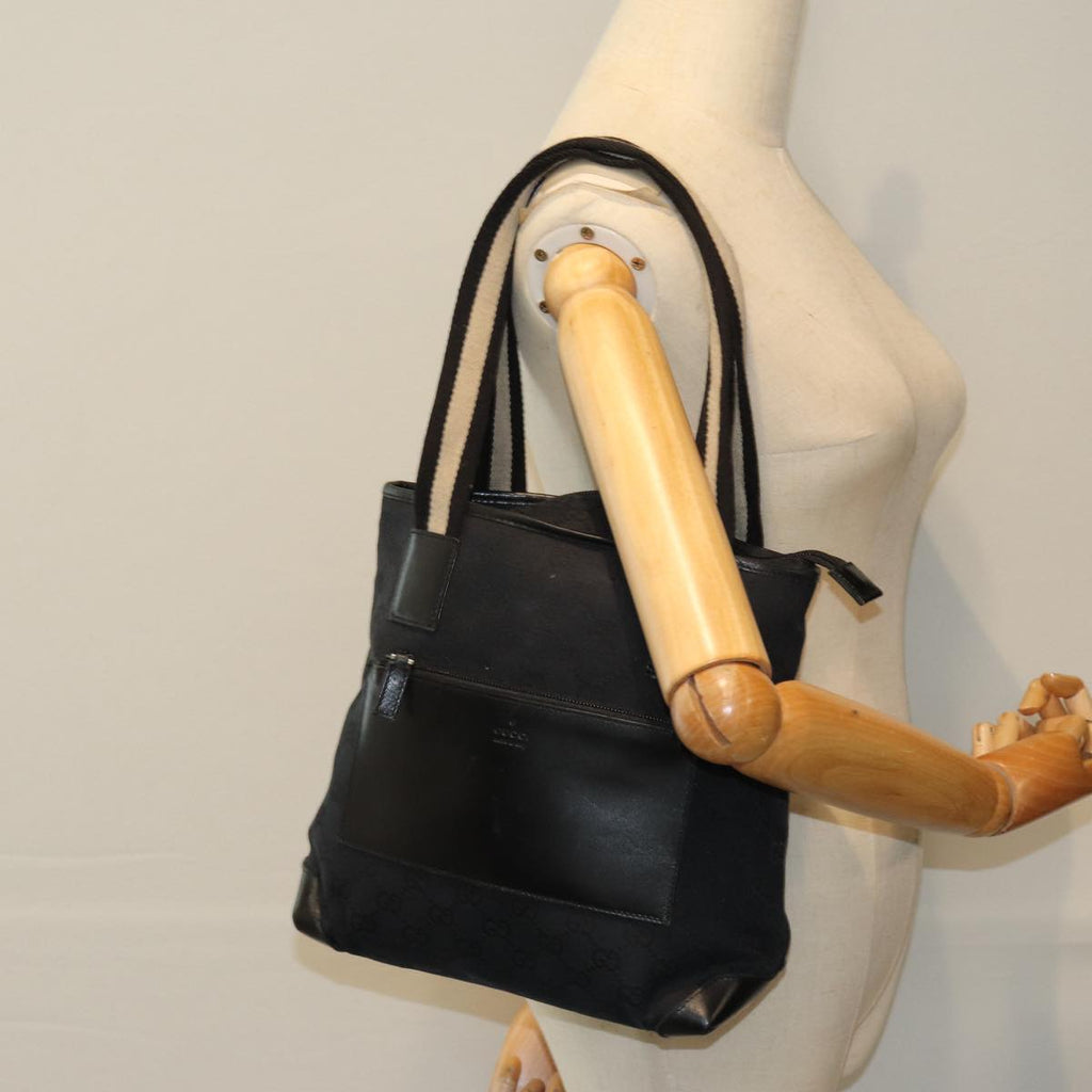 GUCCI GG Canvas Tote Bag Black 019 0402 ac3090
