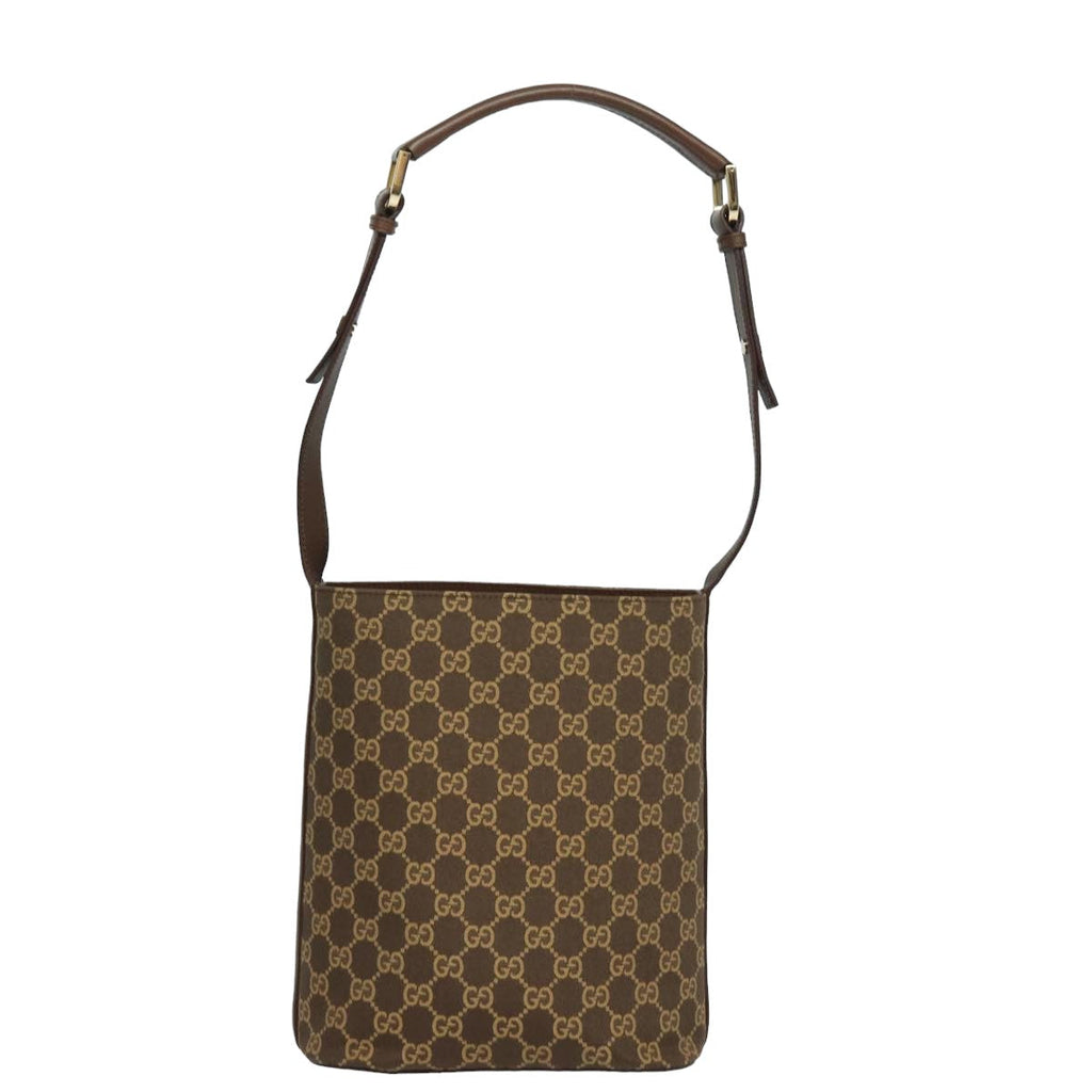 GUCCI GG Canvas Shoulder Bag Brown 001 4286 ac3098