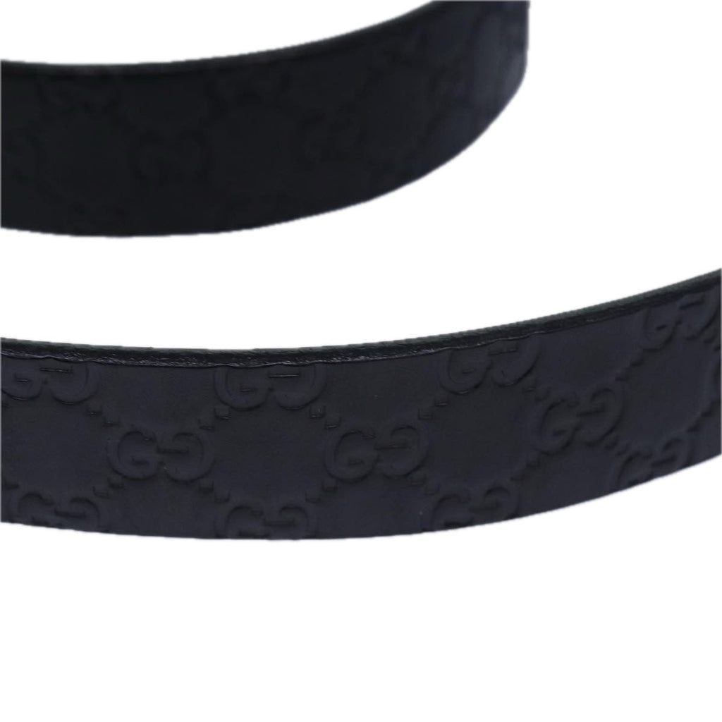 GUCCI GG Canvas Guccissima Belt 42.9"" Black 163501 ac3103