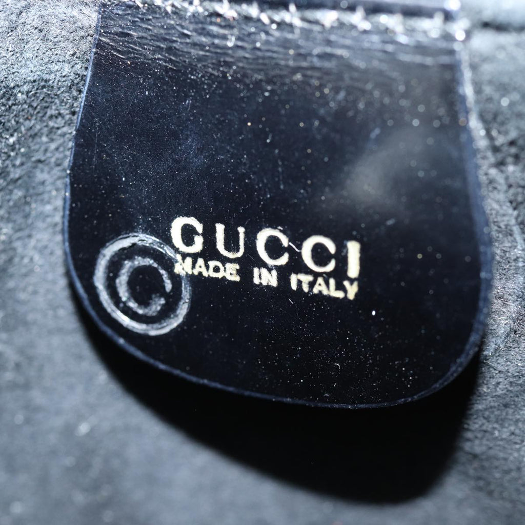 GUCCI Tote Bag Patent Leather Outlet Black ac3126