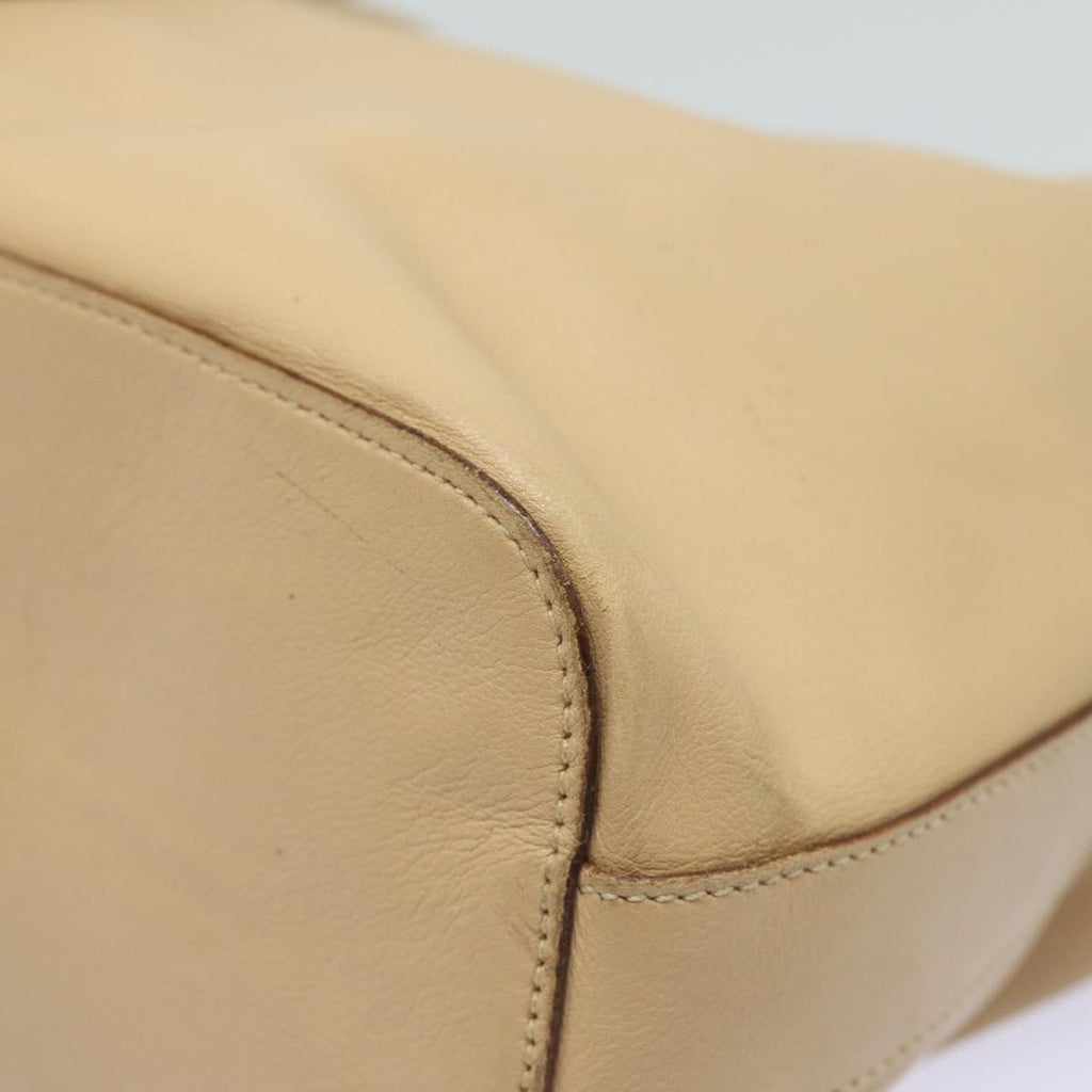 GUCCI Chain Shoulder Bag Leather Beige 001 3874 ac3127