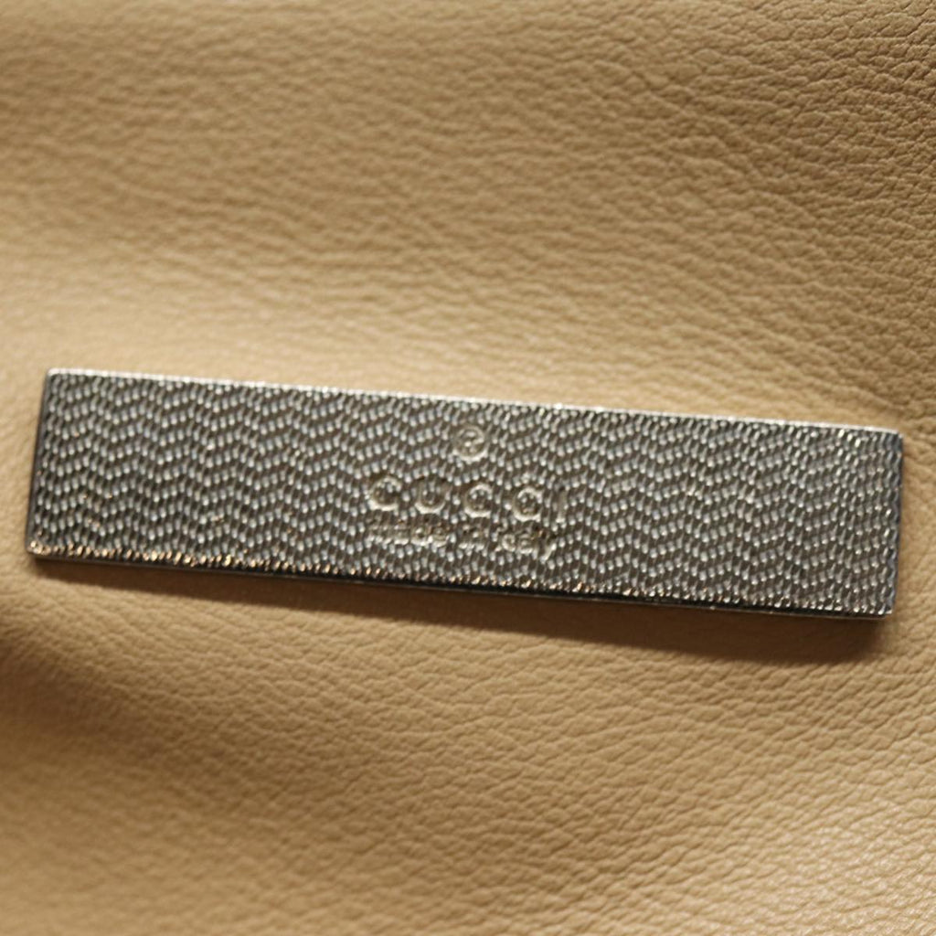 GUCCI Chain Shoulder Bag Leather Beige 001 3874 ac3127