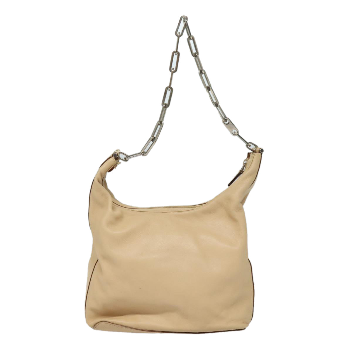 GUCCI Chain Shoulder Bag Leather Beige 001 3874 ac3127