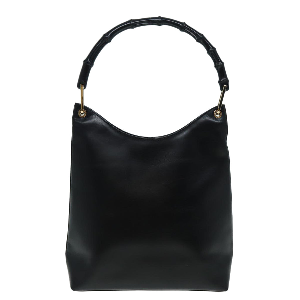 GUCCI Bamboo Shoulder Bag Leather Black 001 3006 1705 ac3131