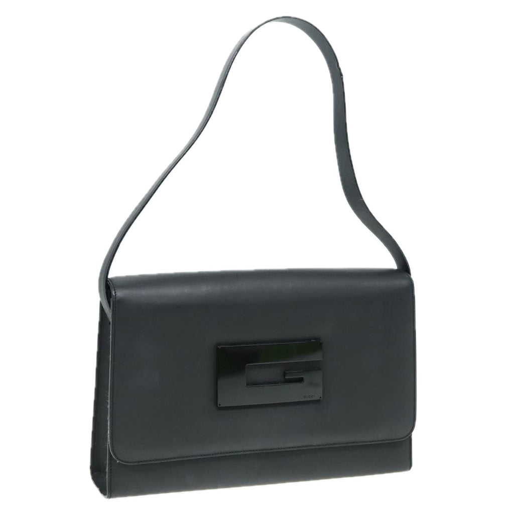 GUCCI Shoulder Bag Enamel Black 001 3064 002058 ac3140