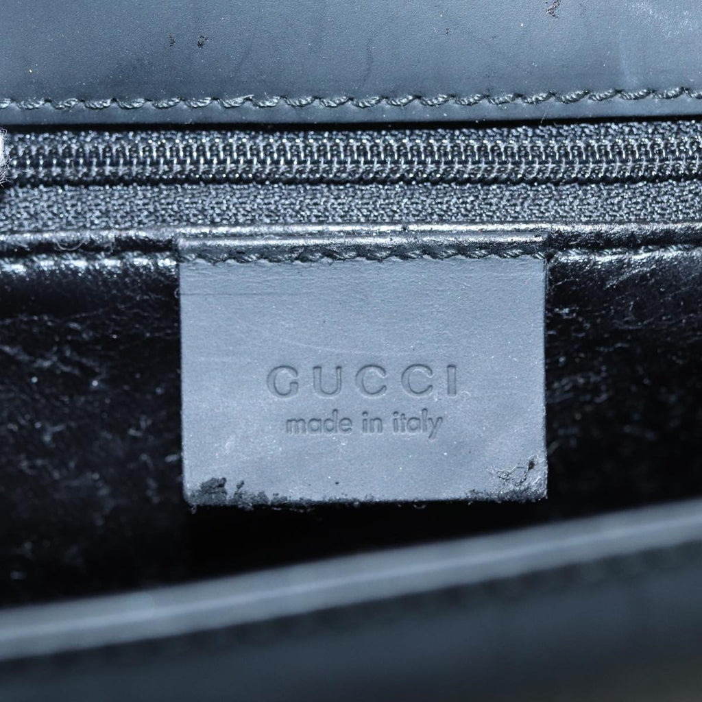 GUCCI Shoulder Bag Enamel Black 001 3064 002058 ac3140