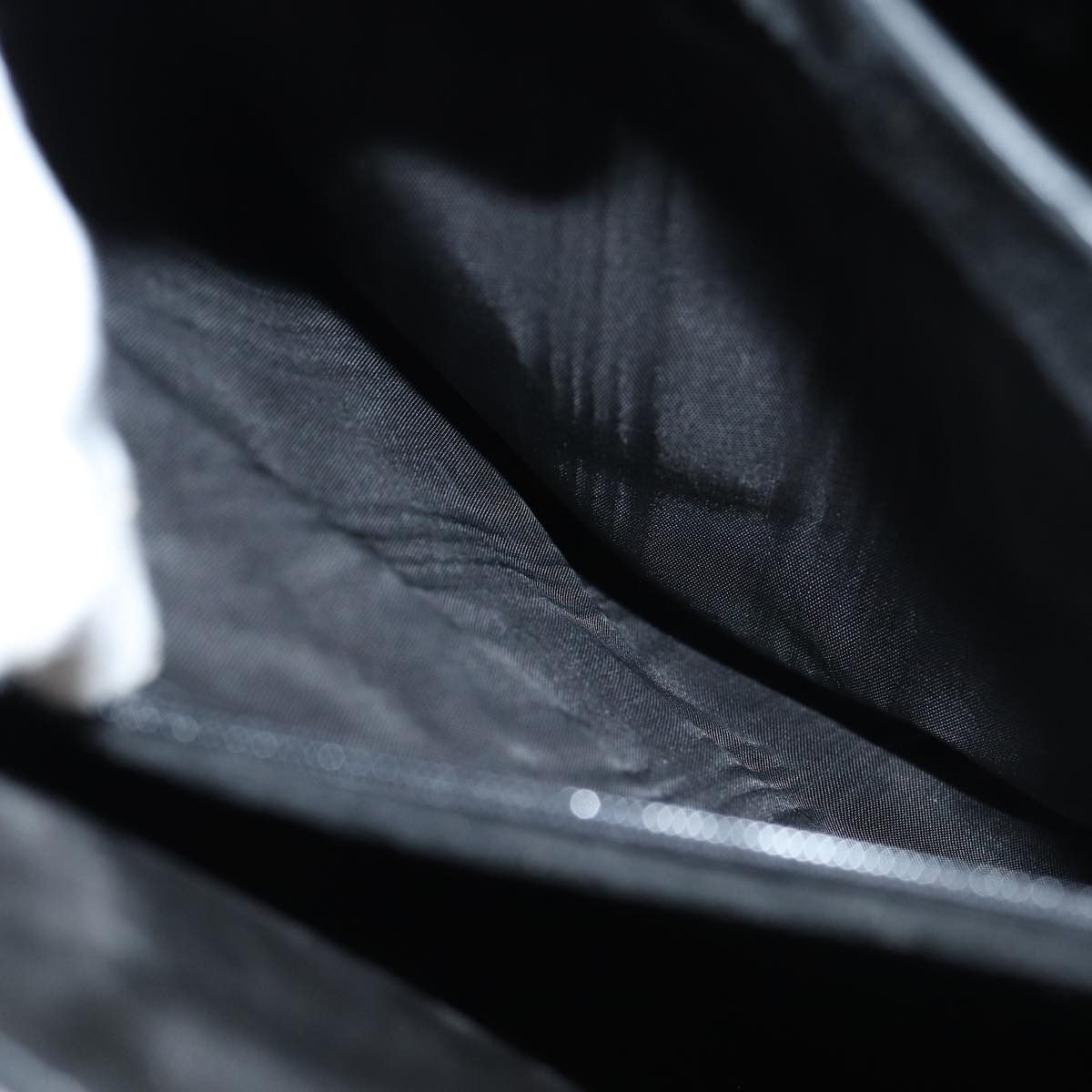 GUCCI Bamboo Hand Bag Patent leather Black ac3146