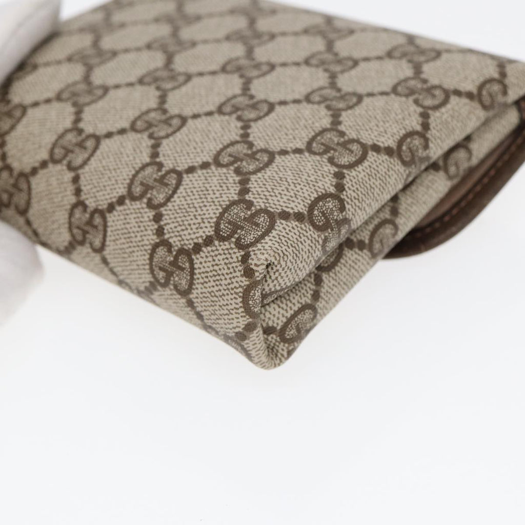 GUCCI GG Supreme Pouch PVC Leather Beige 39 039 4493 ac3194