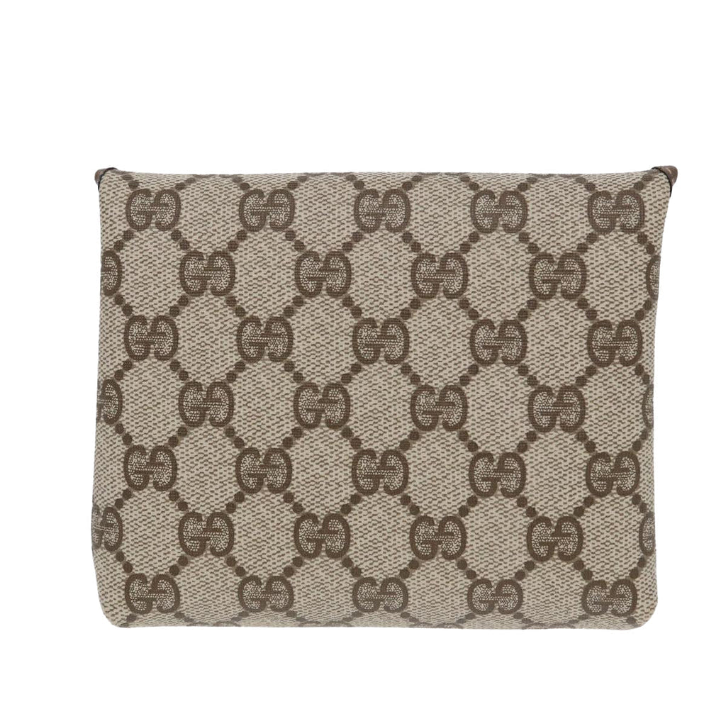 GUCCI GG Supreme Pouch PVC Leather Beige 39 039 4493 ac3194