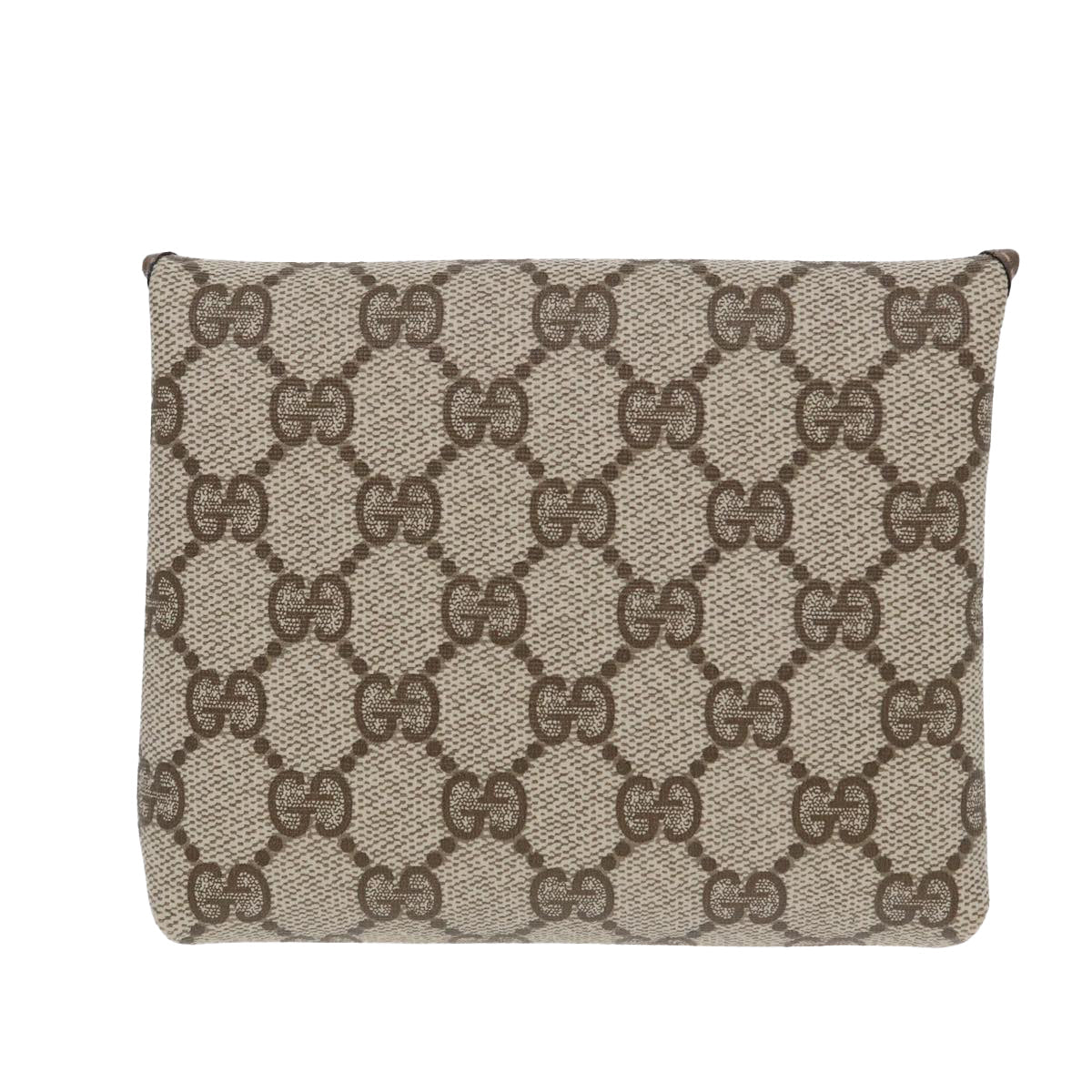 GUCCI GG Supreme Pouch PVC Leather Beige 39 039 4493 ac3194