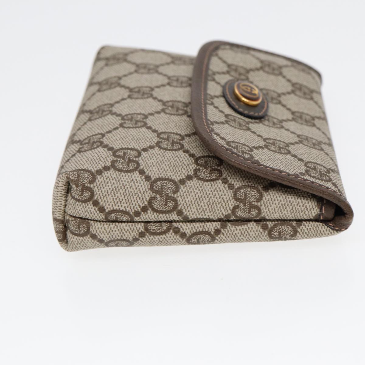 GUCCI GG Supreme Pouch PVC Leather Beige 39 039 4493 ac3194