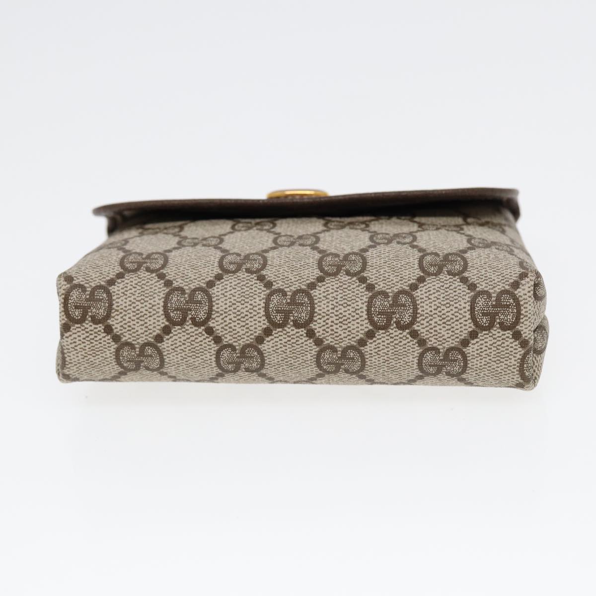 GUCCI GG Supreme Pouch PVC Leather Beige 39 039 4493 ac3194