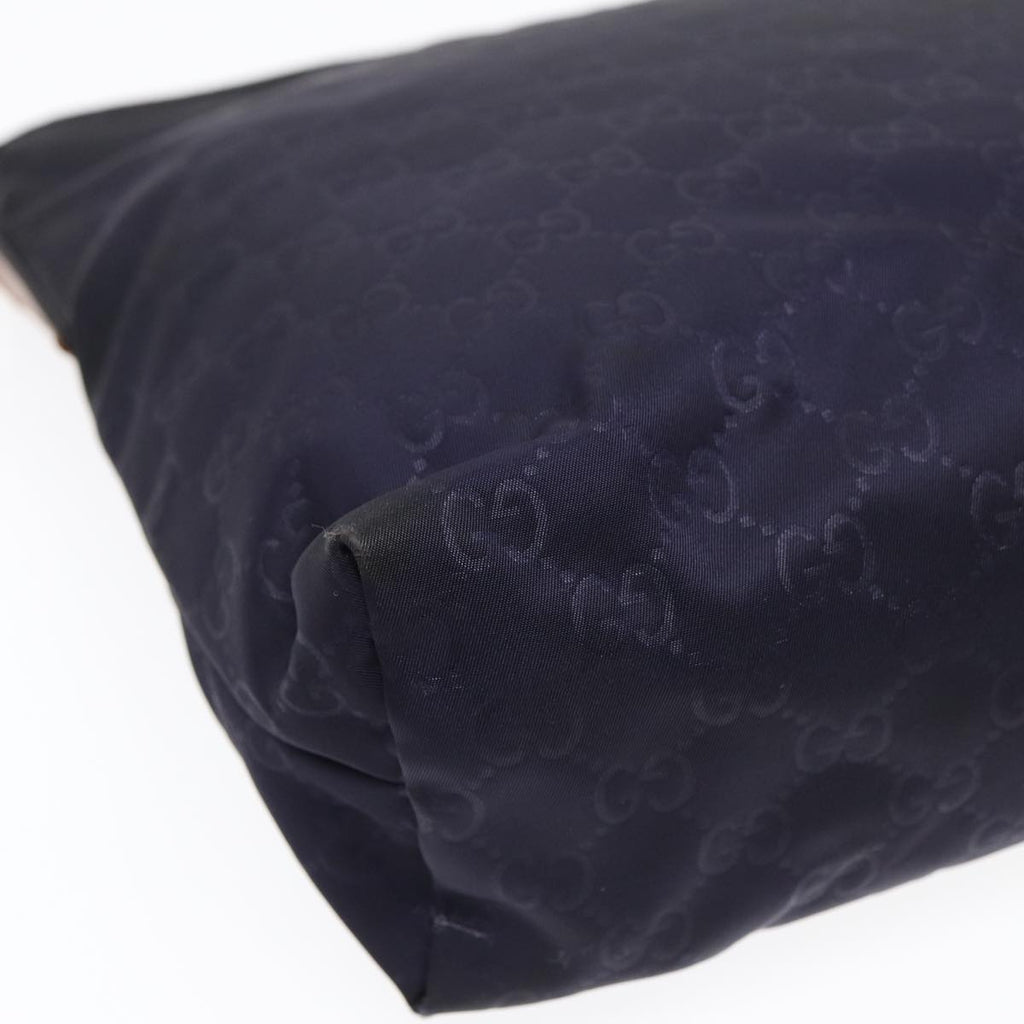 GUCCI GG Canvas Shoulder Bag Navy Silver 314529 ac3201