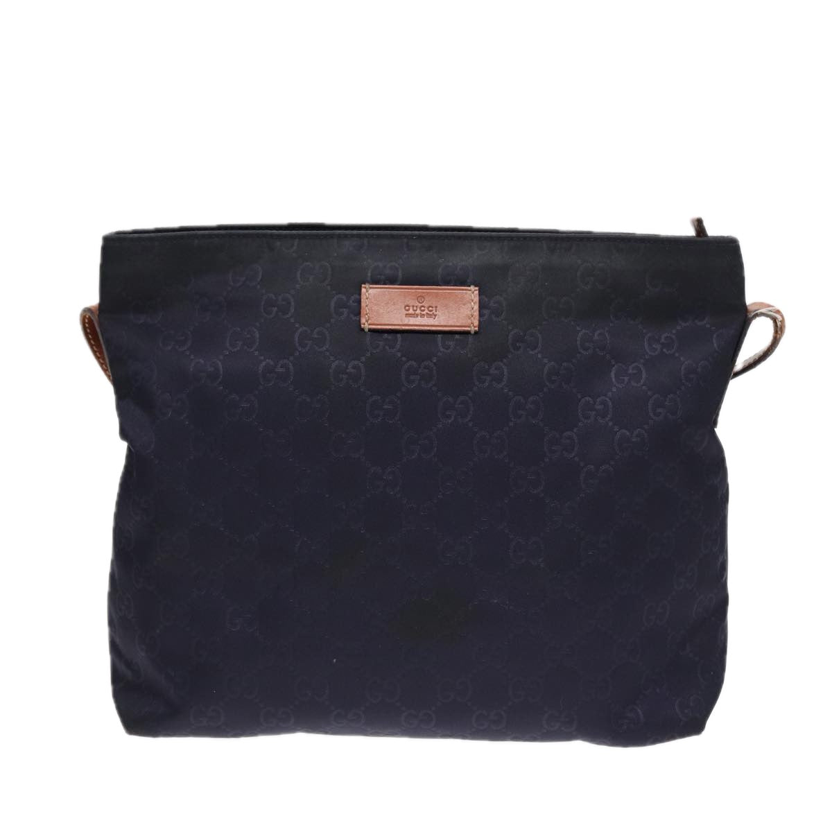 GUCCI GG Canvas Shoulder Bag Navy Silver 314529 ac3201
