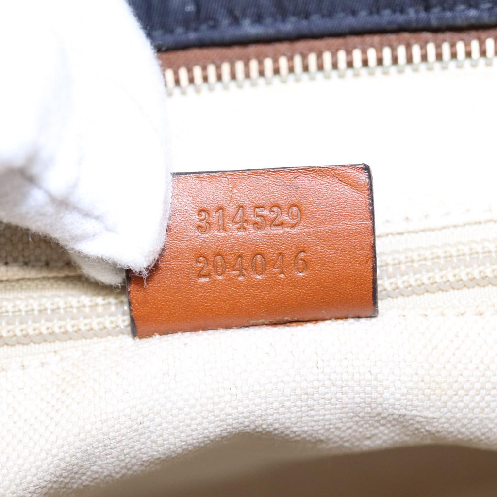 GUCCI GG Canvas Shoulder Bag Navy Silver 314529 ac3201