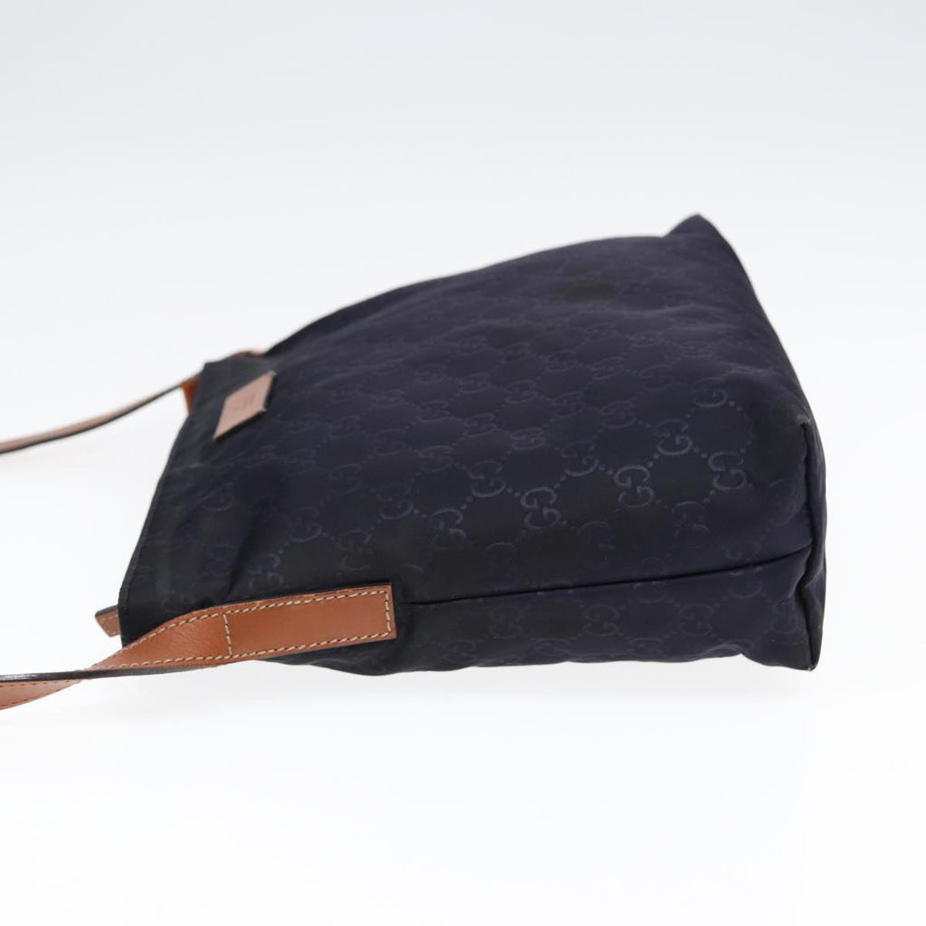 GUCCI GG Canvas Shoulder Bag Navy Silver 314529 ac3201