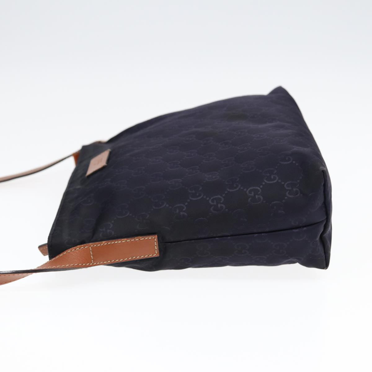 GUCCI GG Canvas Shoulder Bag Navy Silver 314529 ac3201