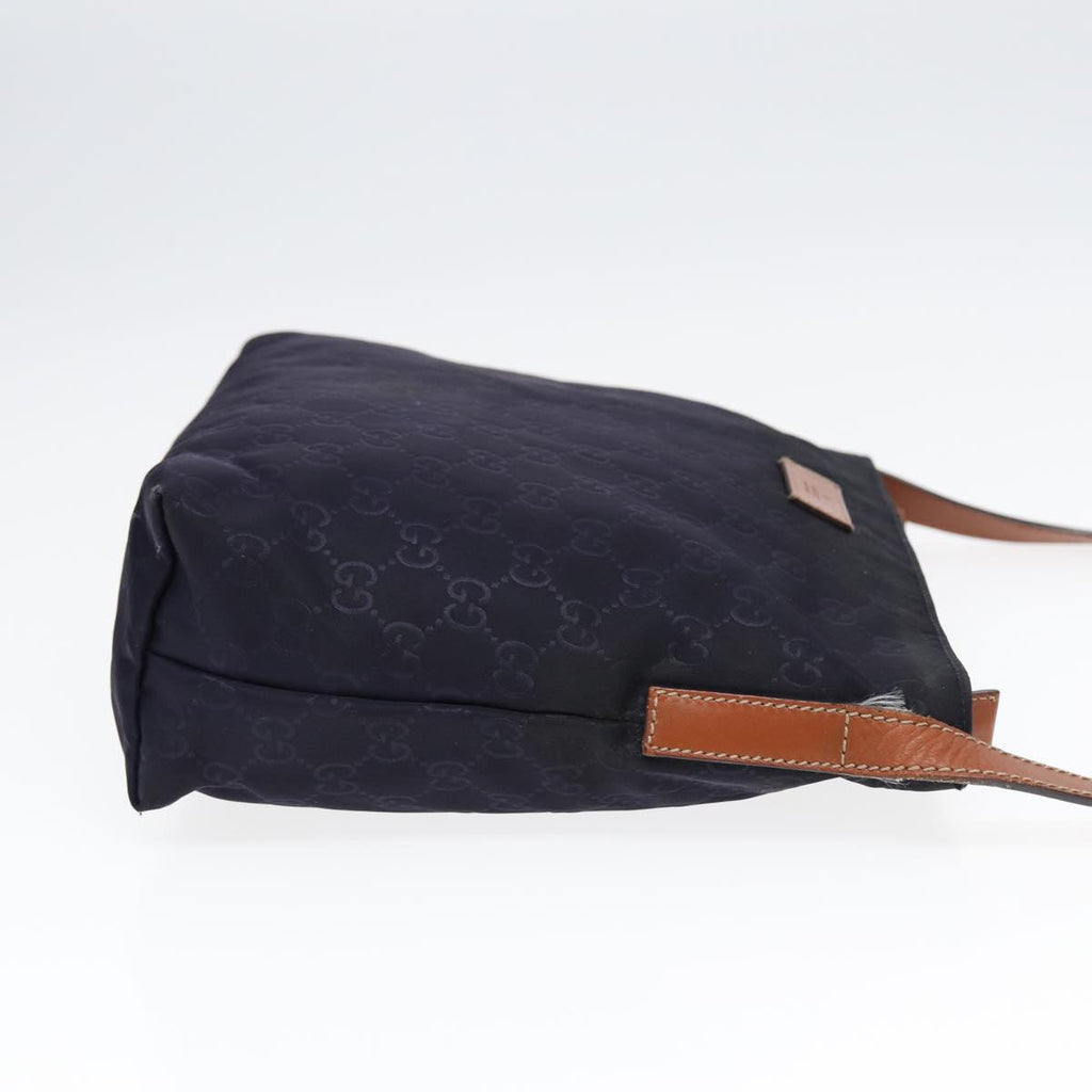 GUCCI GG Canvas Shoulder Bag Navy Silver 314529 ac3201