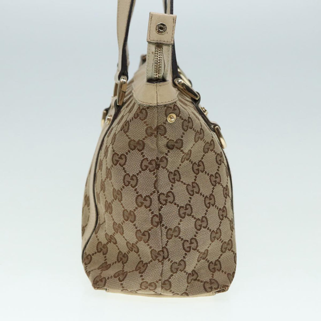 GUCCI GG Canvas Tote Bag Beige Gold 141470 ac3206