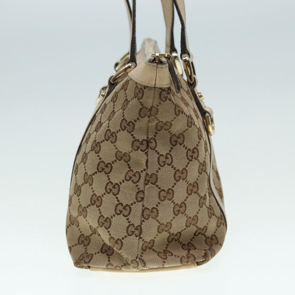 GUCCI GG Canvas Tote Bag Beige Gold 141470 ac3206