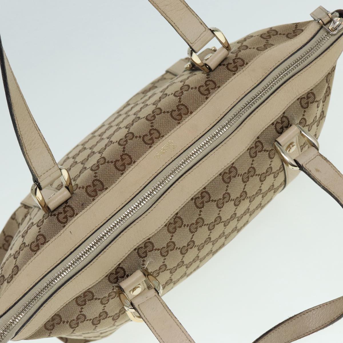 GUCCI GG Canvas Tote Bag Beige Gold 141470 ac3206