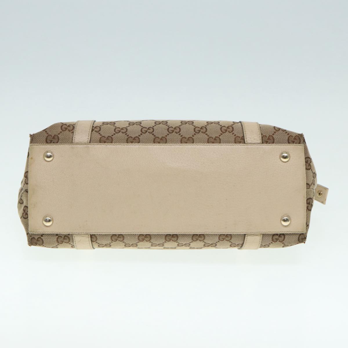 GUCCI GG Canvas Tote Bag Beige Gold 141470 ac3206
