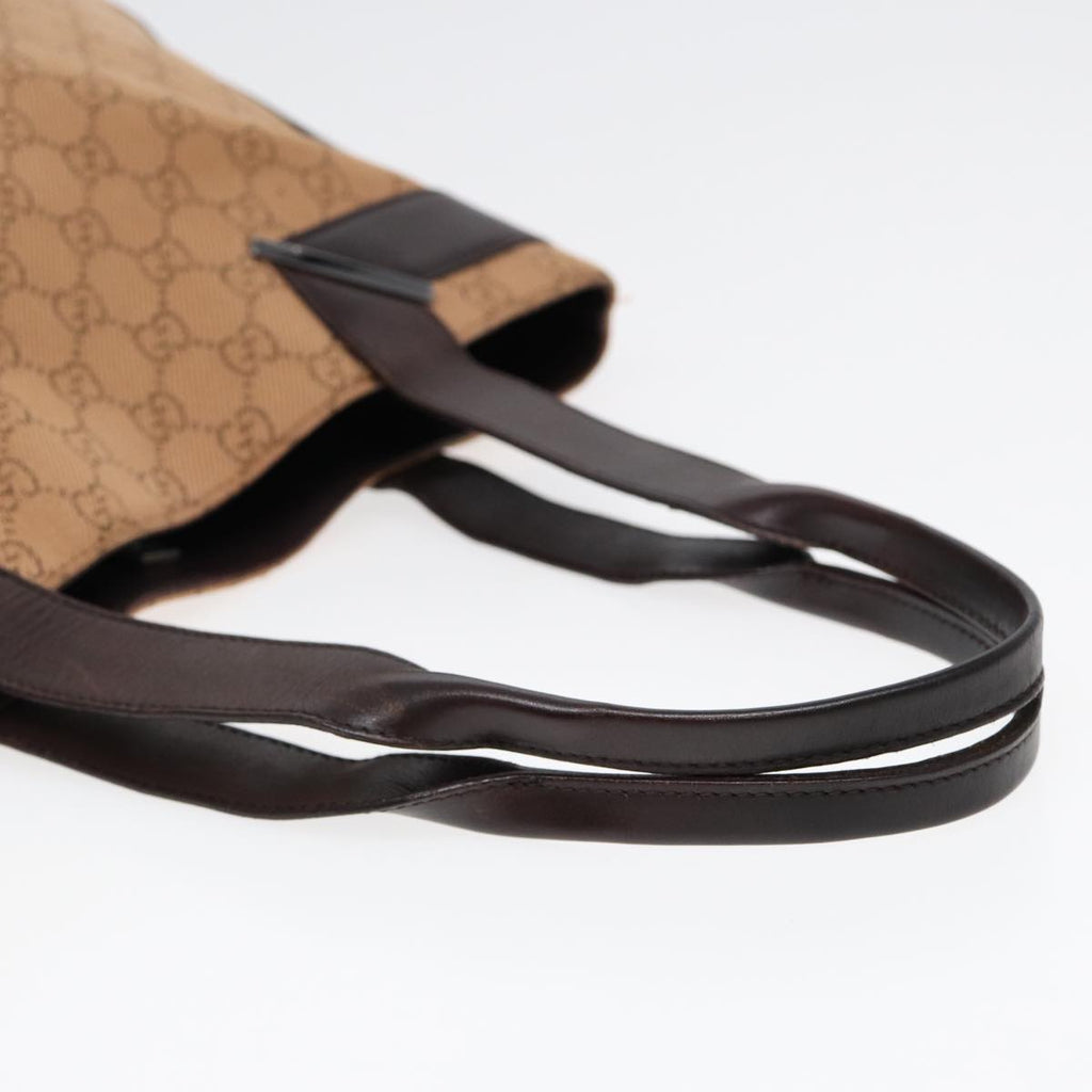 GUCCI GG Canvas Tote Bag Beige Silver 73983 ac3207