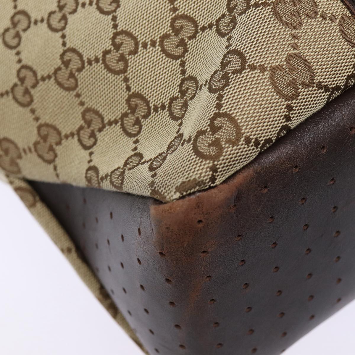 GUCCI GG Canvas Tote Bag Beige Silver 145971 ac3208